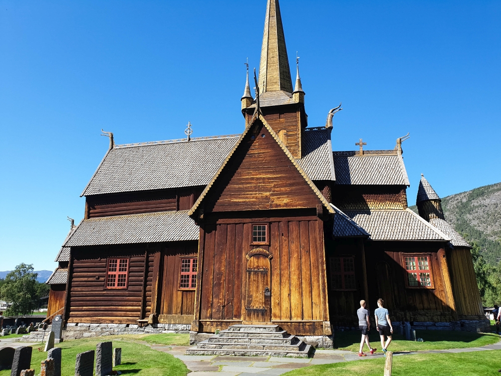 Stabkirche Lom in Østlandet in Norwegen