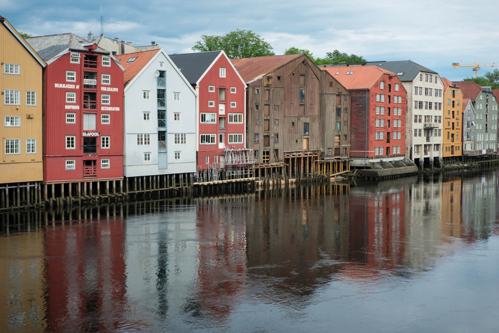 Gamle Bybrua in Trondheim- Trøndelag in Norwegen 