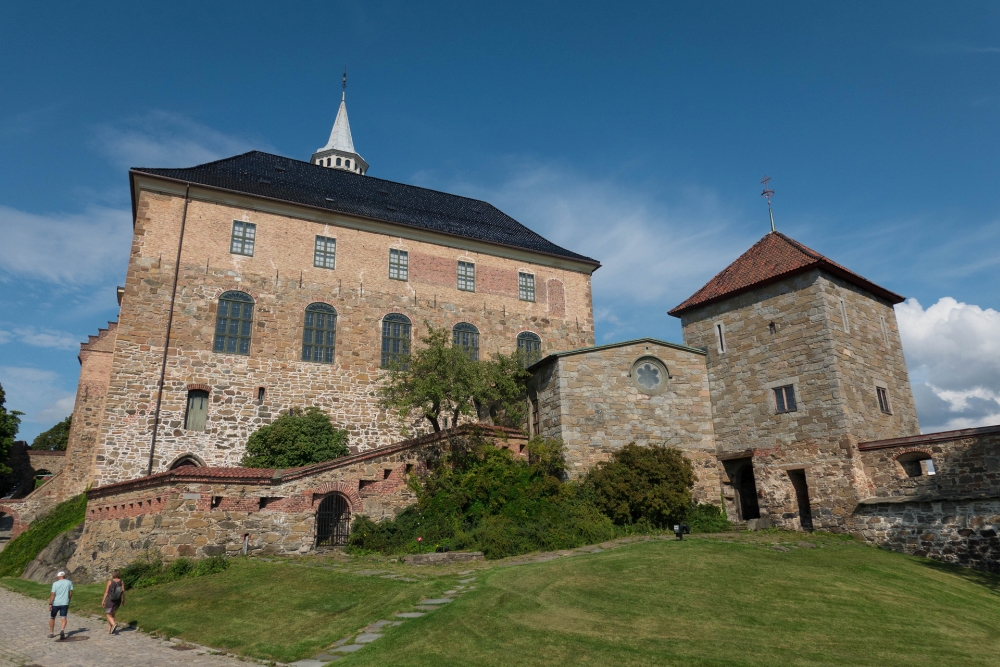 Festung Akerhus an der Pipervika in Oslo in Norwegen