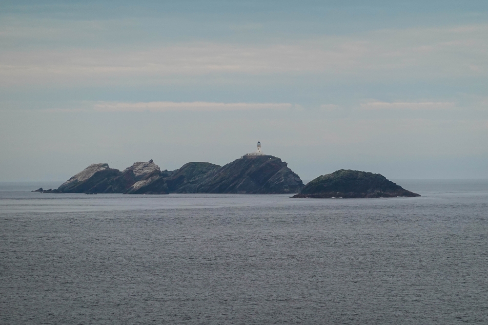 Blick von der Norröna auf die Shetland-Inseln (Großbritannien)