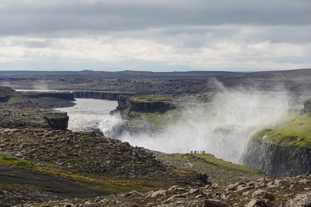 Blick von oben auf den Dettifoss in der Jökulsárgljúfur (Nordostisland)