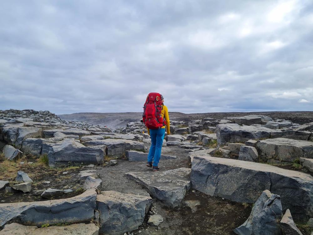 Weg zum Dettifoss - Beginn unserer Trekkingtour entlang der Jökulsárgljúfur (Nordisland)