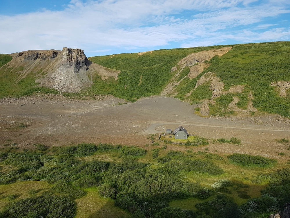 Blick von der Eyjan ins Vesturdalur - auf unserer Trekkingtour entlang der Jökulsárgljúfur (Nordisland)