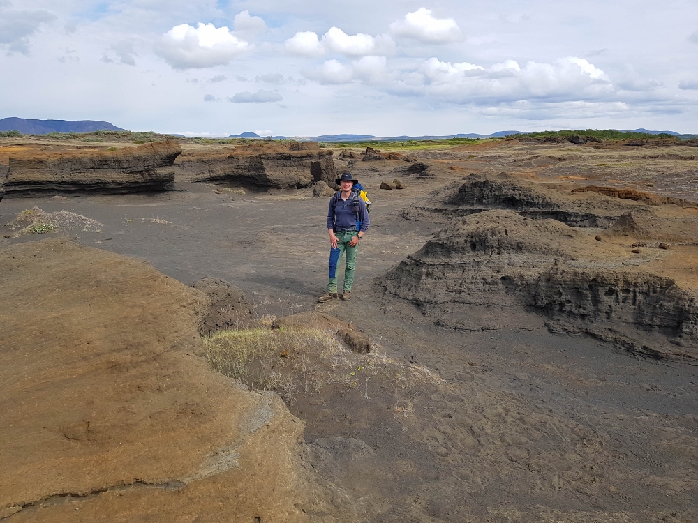 Westernlandschaft auf dem Weg zum Aussichtspunkt Klappir - auf unserer Trekkingtour entlang der Jökulsárgljúfur (Nordisland)