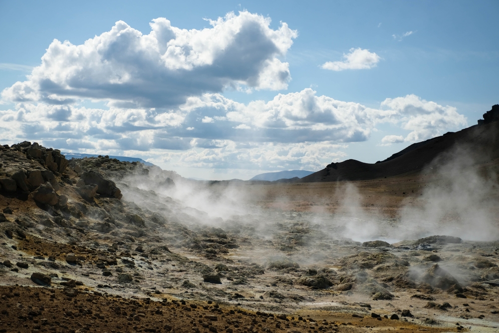 Da raucht es gehörig! - Fumarolen und Solfataren auf dem Solfatarenfeld Hverir bei Námaskarð am Mývatn (Nordisland)