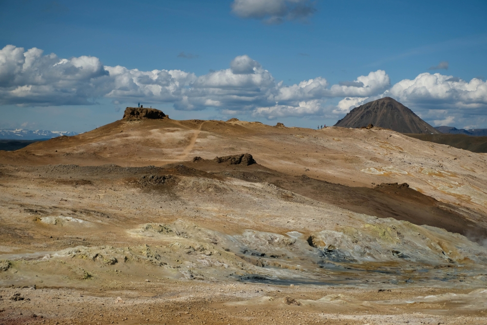 Solfataren auch auf dem Námafjall am Solfatarenfeld Hverir bei Námaskarð (Nordisland)