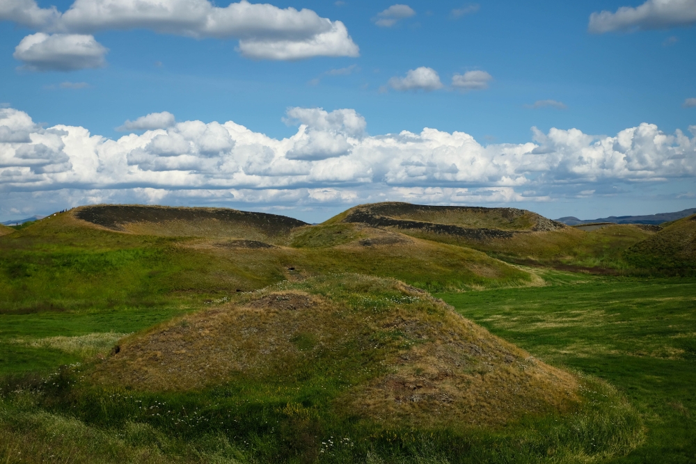 Pseudokrater von Skútustaðir am Mývatn (Nordisland)