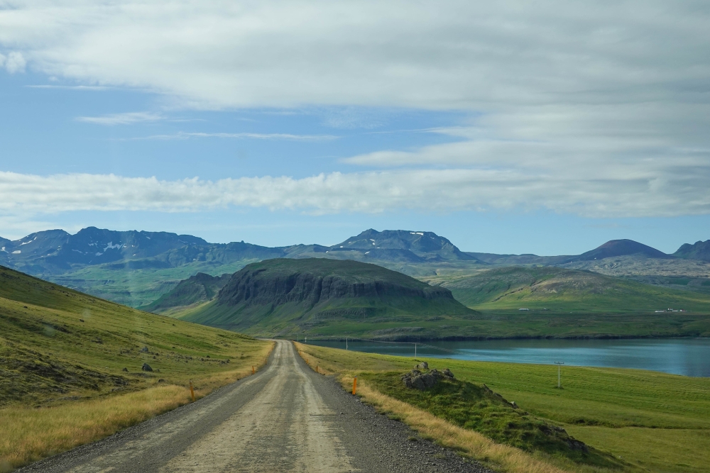 Auf der 54 um den Álftafjörður Richtung Stykkishólmur - Nordküste von Snæfellsnes (Island)