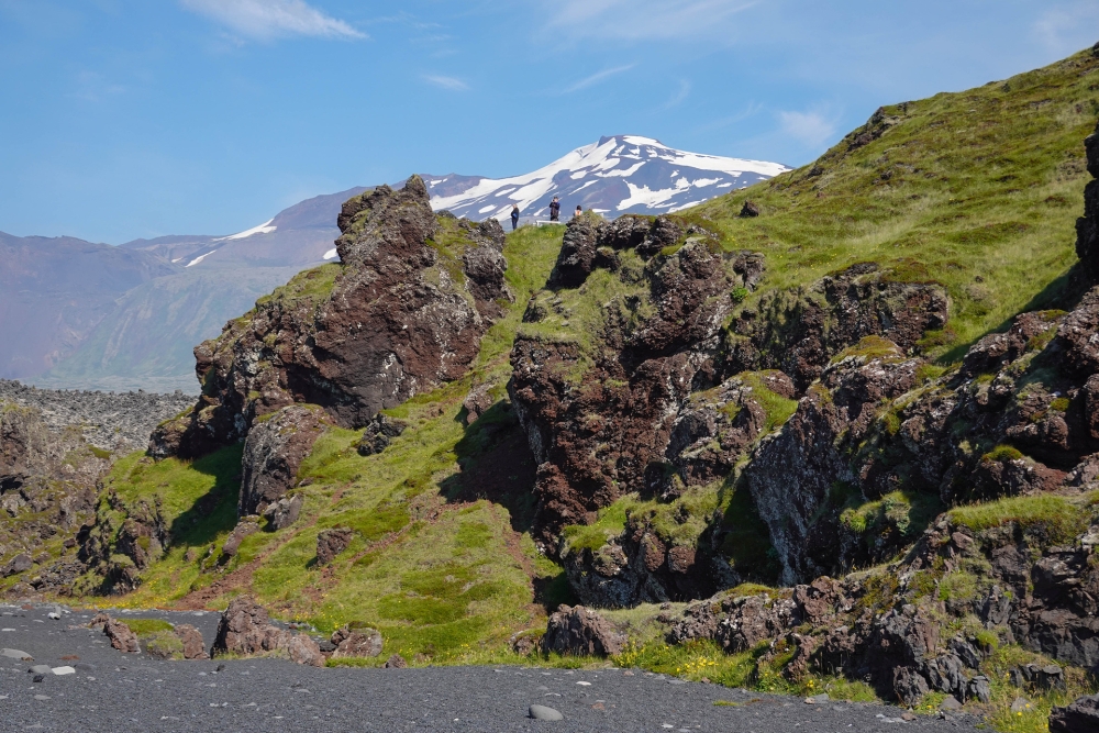 Snæfellsjökull von der Bucht von Dritvík aus gesehen - Westküste von Snæfellsnes (Island)