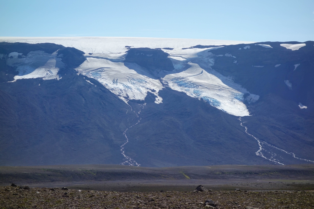 Blick von der Kaldidalur auf den Þórisjökull (westliches Hochland von Island)