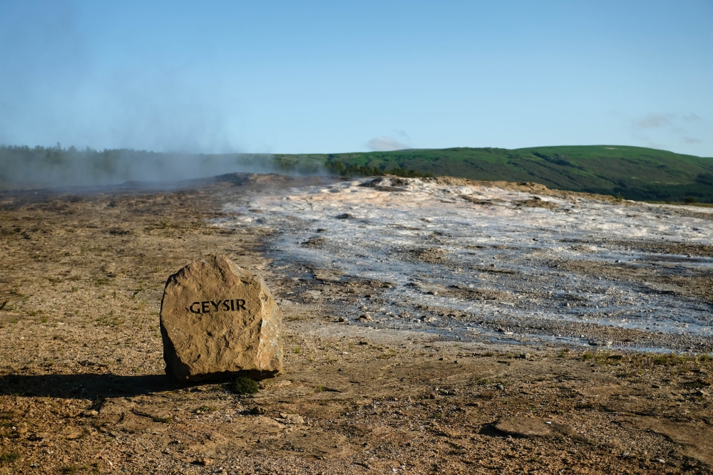 Der Vater aller Geysire - Stóri Geysir im Geothermalfeld Haukadalur - Golden Circle (Island)