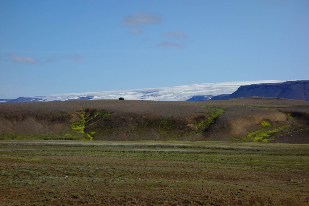 Blick von der "F347" auf den Hofsjölull (Westliches Hochland von Island)