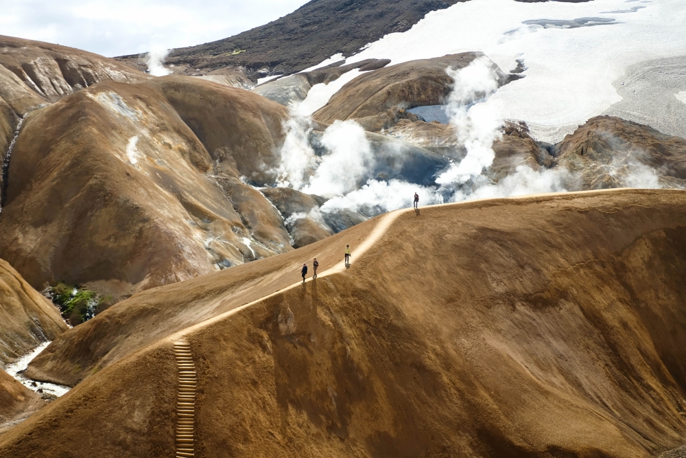 Nette Wegführung durch das Hveradalir - Kerlingarfjöll (Westliches Hochland von Island)