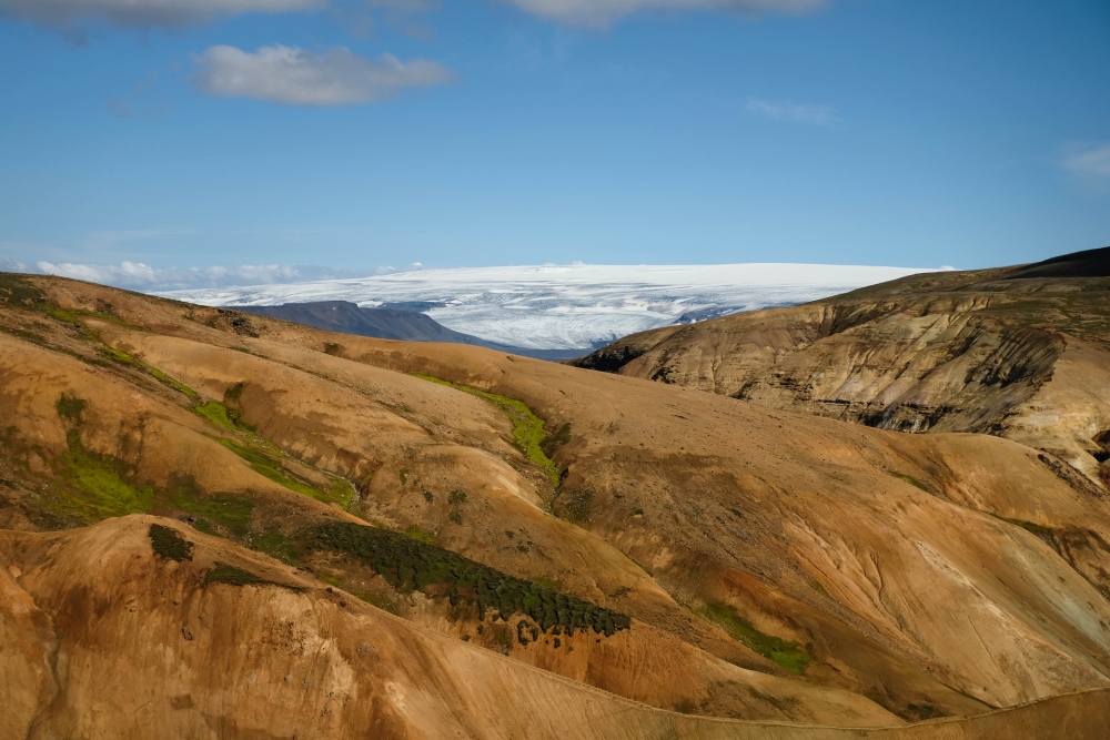 Blick vom Hveradalir zum Hofsjökull - Kerlingarfjöll (Westliches Hochland von Island)