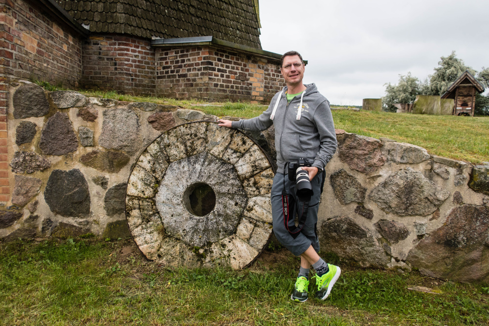 Mahlstein an der Windmühle Benz / Usedom